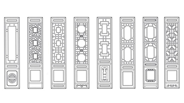 宜昌喜迎门中式花格CAD设计图样式大全